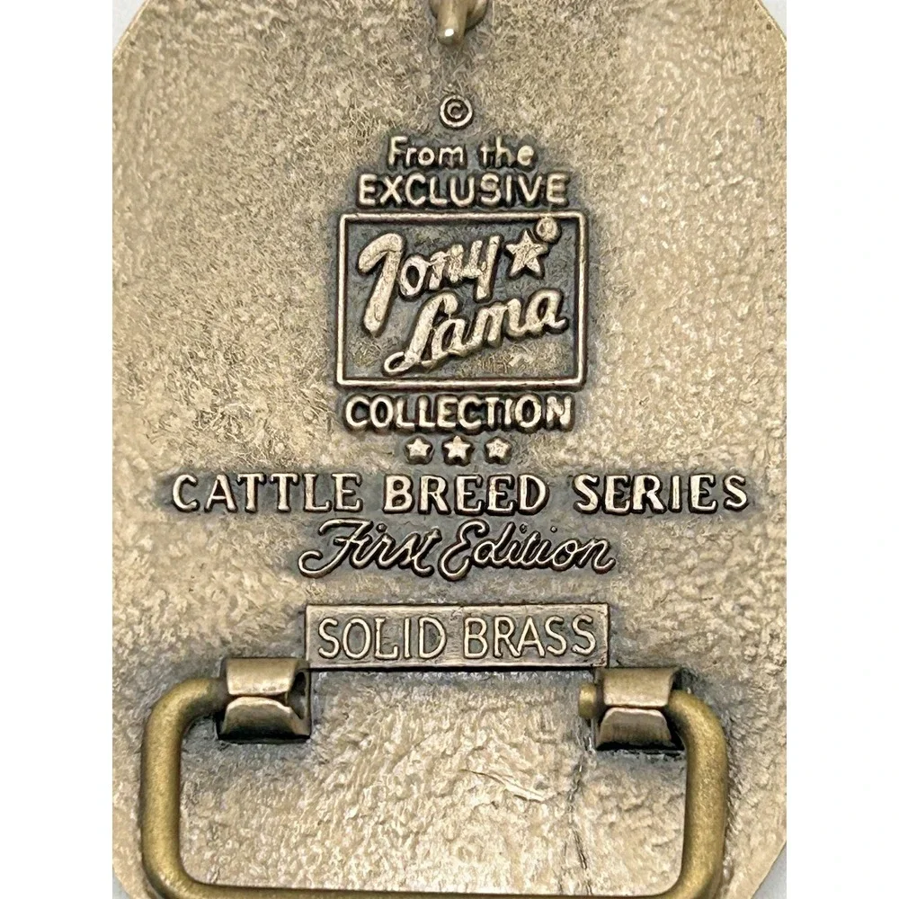 TONY LAMA Chianini Bull‎ Cow Sire Belt Buckle Cattle Breed Series FIRST Edition